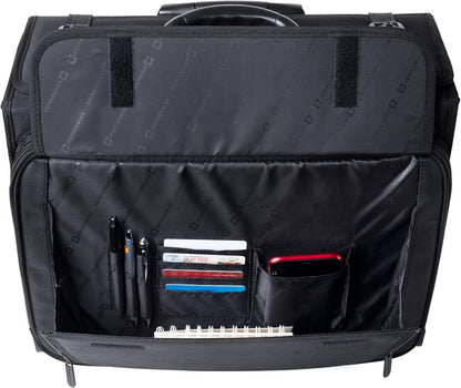 Rolling Briefcase | Laptop Bag For Men & Women | Hard Side Catalog Case on Wheels | Legal Size File Dividers | Lawyers Attache Case | Carry-On Overnight Business Travel Bag