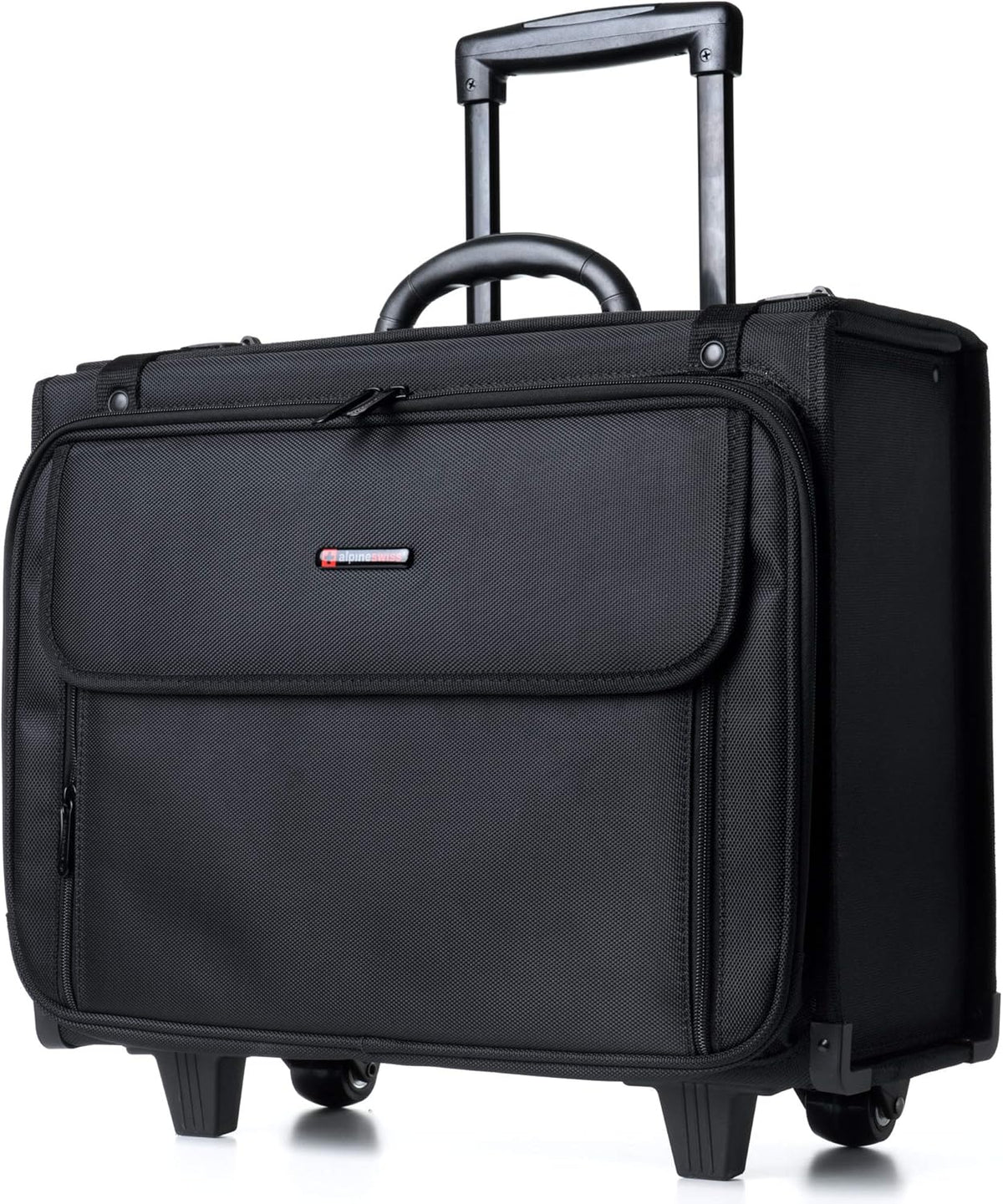 Rolling Briefcase | Laptop Bag For Men & Women | Hard Side Catalog Case on Wheels | Legal Size File Dividers | Lawyers Attache Case | Carry-On Overnight Business Travel Bag