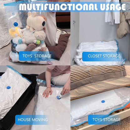 Compression Bags for Travel - Travel Essentials - Space Saver Bags - No Vacuum Needed - Compression Packing Bags for Cruise Accessories