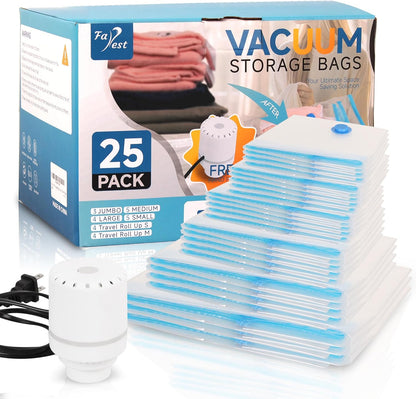 Compression Bags for Travel - Travel Essentials - Space Saver Bags - No Vacuum Needed - Compression Packing Bags for Cruise Accessories