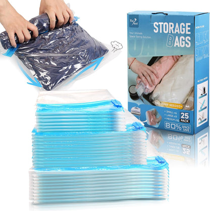 Compression Bags for Travel - Travel Essentials - Space Saver Bags - No Vacuum Needed - Compression Packing Bags for Cruise Accessories