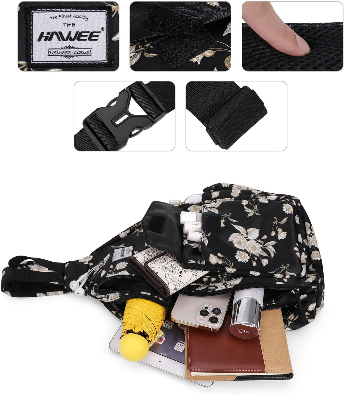 Backpack Sling for Women Anti-Water Crossbody Bag Inclined Adjustable Pack | Casual - Colors B