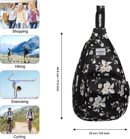 Backpack Sling for Women Anti-Water Crossbody Bag Inclined Adjustable Pack | Casual - Colors B