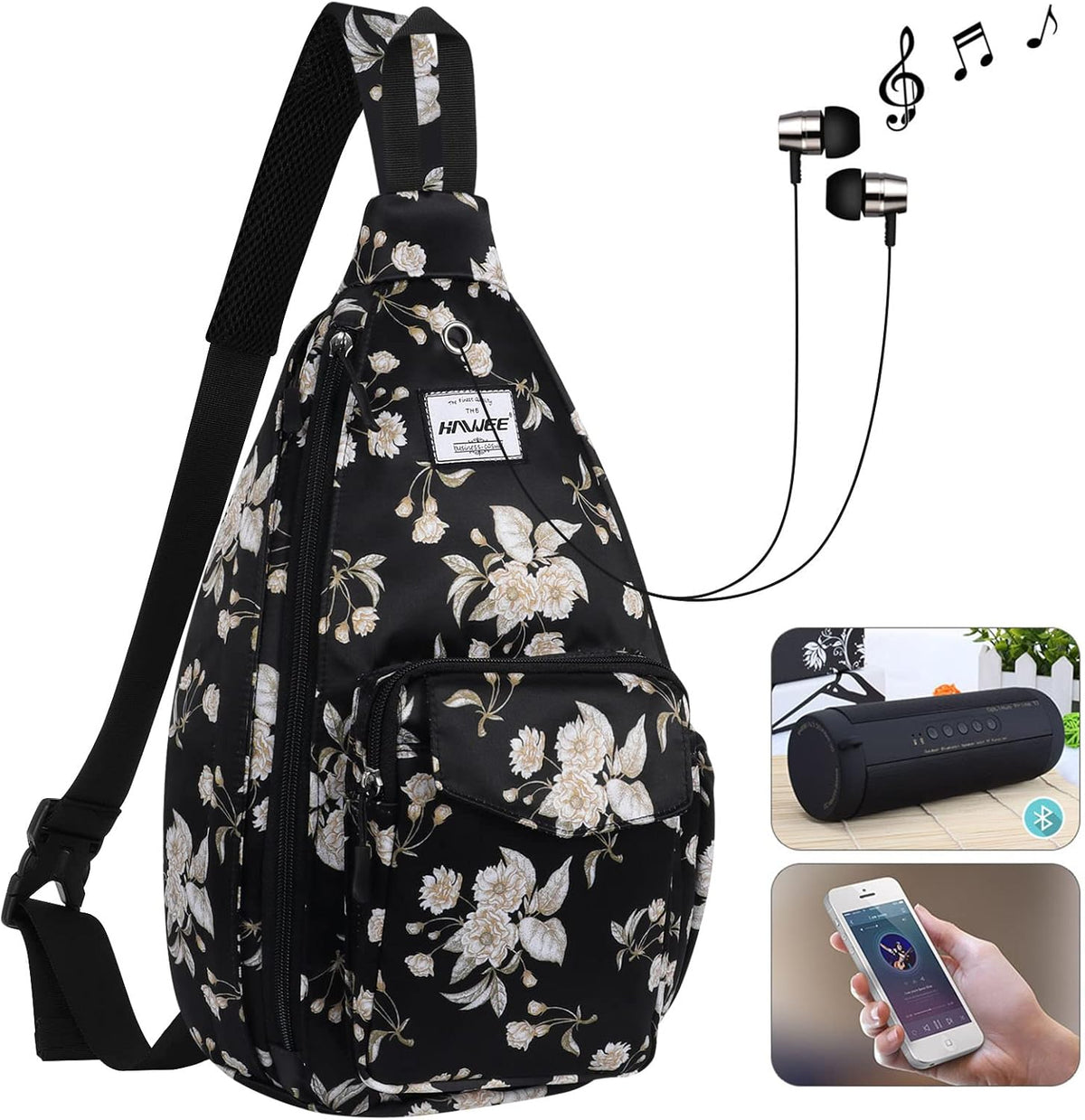 Backpack Sling for Women Anti-Water Crossbody Bag Inclined Adjustable Pack | Casual - Colors B