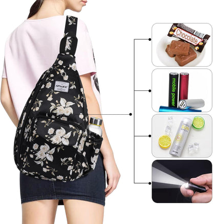 Backpack Sling for Women Anti-Water Crossbody Bag Inclined Adjustable Pack | Casual - Colors B