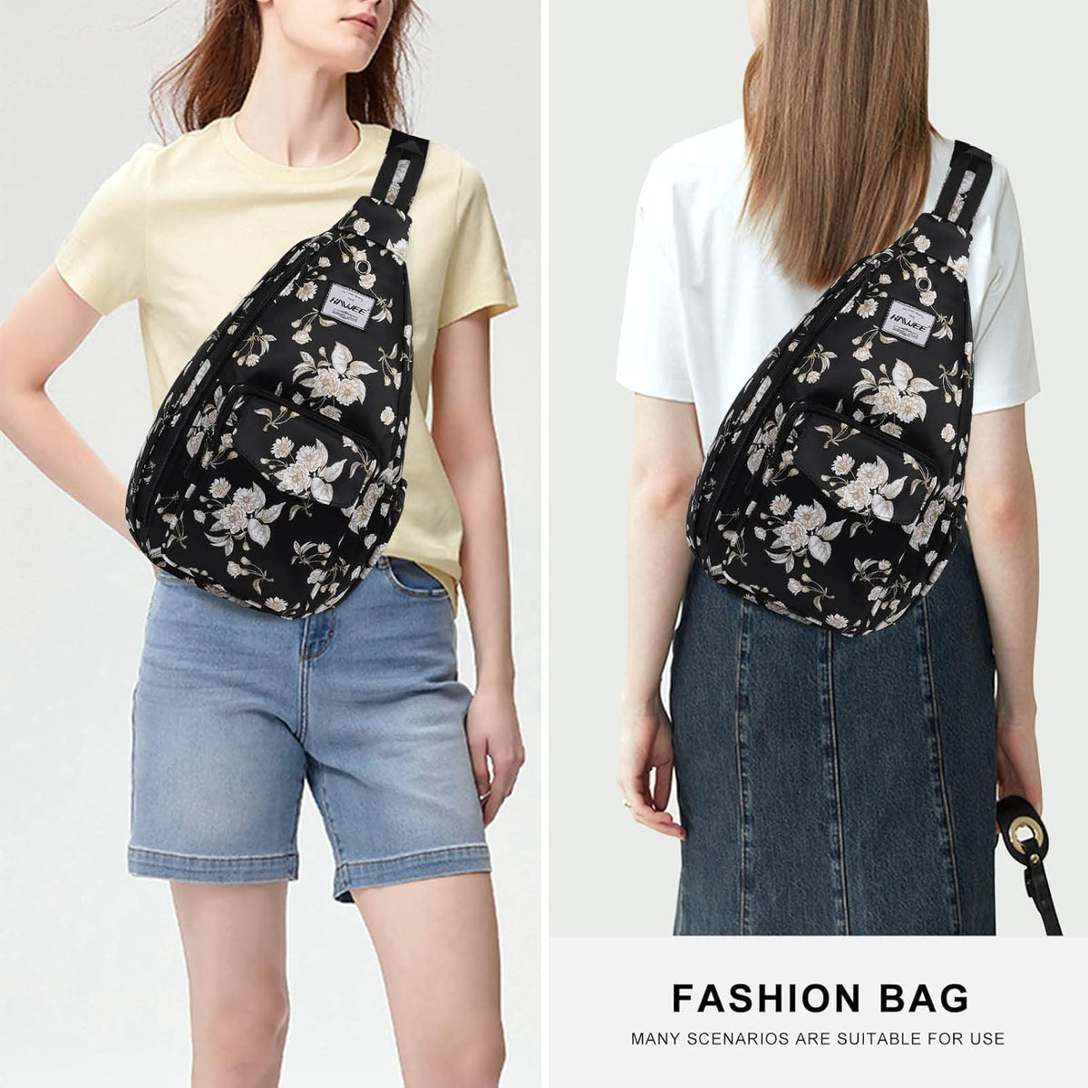 Backpack Sling for Women Anti-Water Crossbody Bag Inclined Adjustable Pack | Casual - Colors B