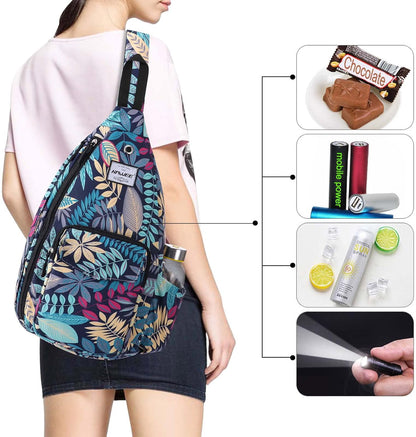 Backpack Sling for Women Anti-Water Crossbody Bag Inclined Adjustable Pack | Casual - Colors B
