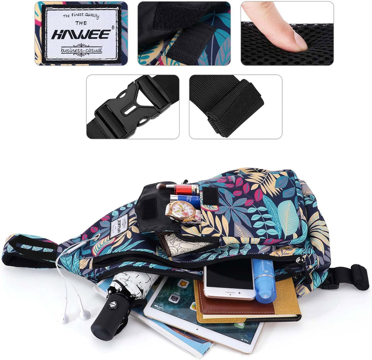 Backpack Sling for Women Anti-Water Crossbody Bag Inclined Adjustable Pack | Casual - Colors B