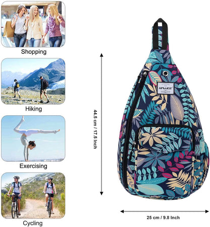Backpack Sling for Women Anti-Water Crossbody Bag Inclined Adjustable Pack | Casual - Colors B