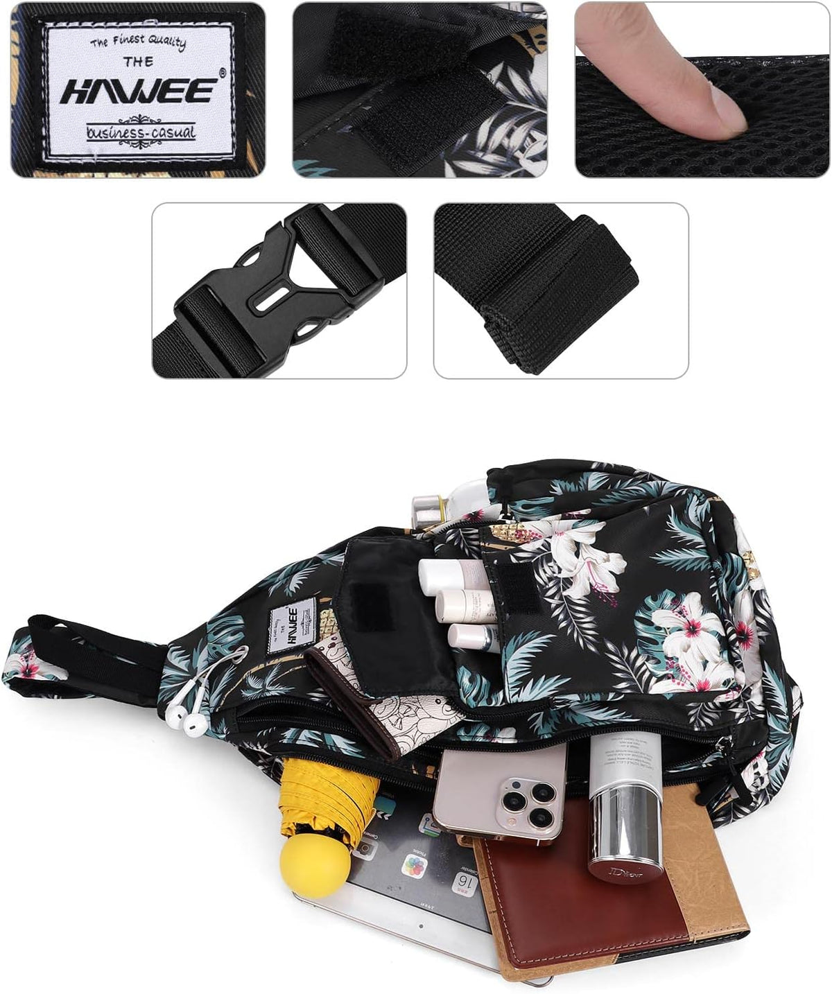 Backpack Sling for Women Anti-Water Crossbody Bag Inclined Adjustable Pack | Casual - Colors B