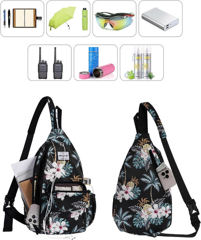 Backpack Sling for Women Anti-Water Crossbody Bag Inclined Adjustable Pack | Casual - Colors B