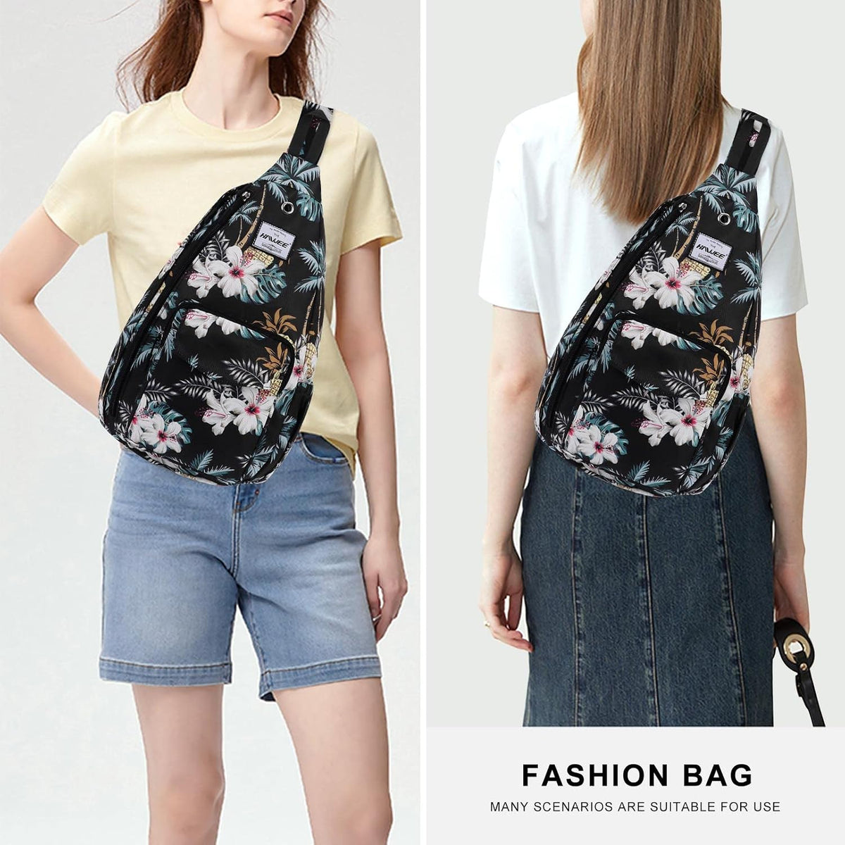 Backpack Sling for Women Anti-Water Crossbody Bag Inclined Adjustable Pack | Casual - Colors B