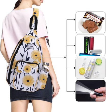 Backpack Sling for Women Anti-Water Crossbody Bag Inclined Adjustable Pack | Casual - Colors B