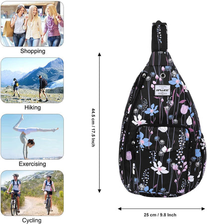 Backpack Sling for Women Anti-Water Crossbody Bag Inclined Adjustable Pack | Casual - Colors B