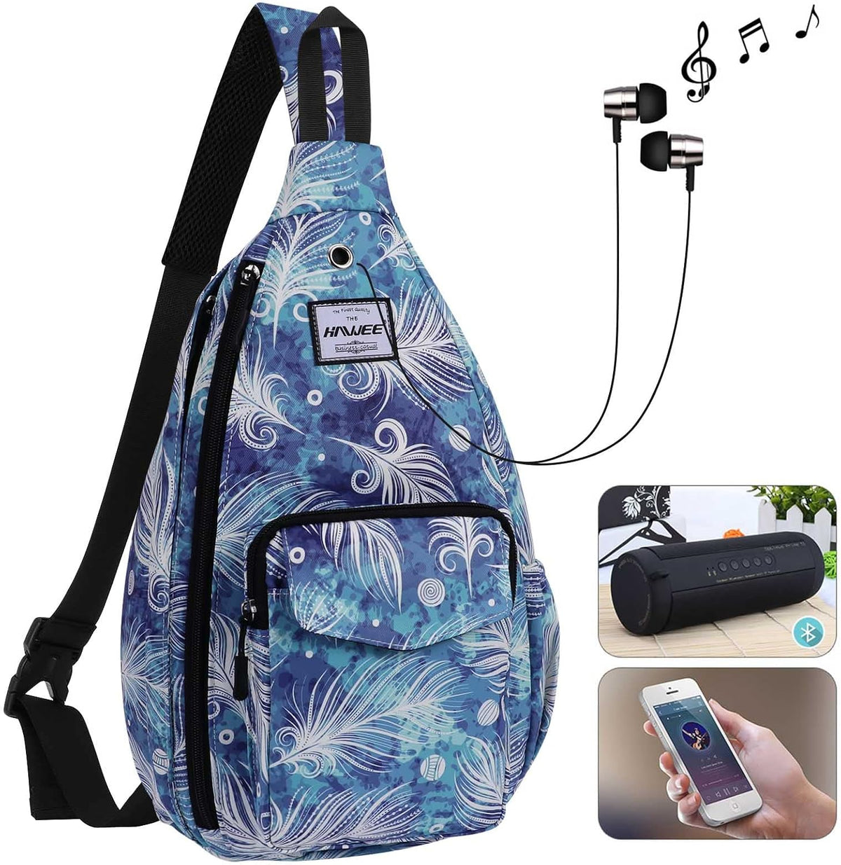 Backpack Sling for Women Anti-Water Crossbody Bag Inclined Adjustable Pack | Casual - Colors B