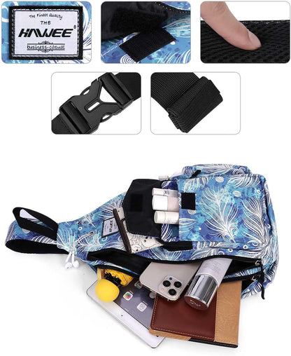 Backpack Sling for Women Anti-Water Crossbody Bag Inclined Adjustable Pack | Casual - Colors B