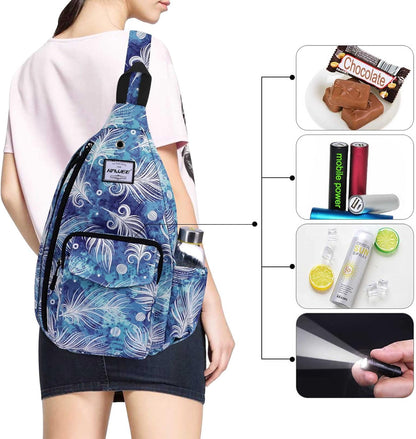 Backpack Sling for Women Anti-Water Crossbody Bag Inclined Adjustable Pack | Casual - Colors B