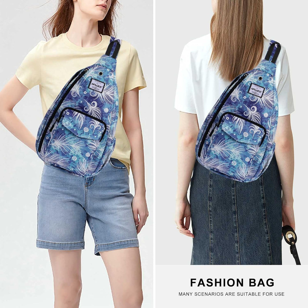 Backpack Sling for Women Anti-Water Crossbody Bag Inclined Adjustable Pack | Casual - Colors B
