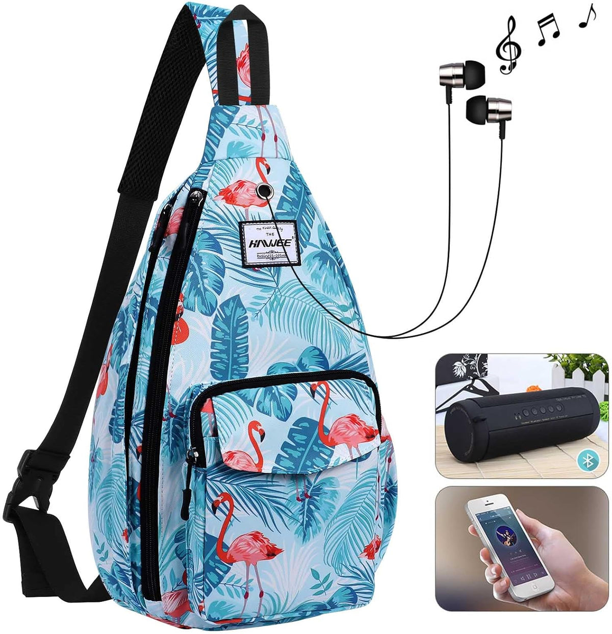 Backpack Sling for Women Anti-Water Crossbody Bag Inclined Adjustable Pack | Casual - Colors B