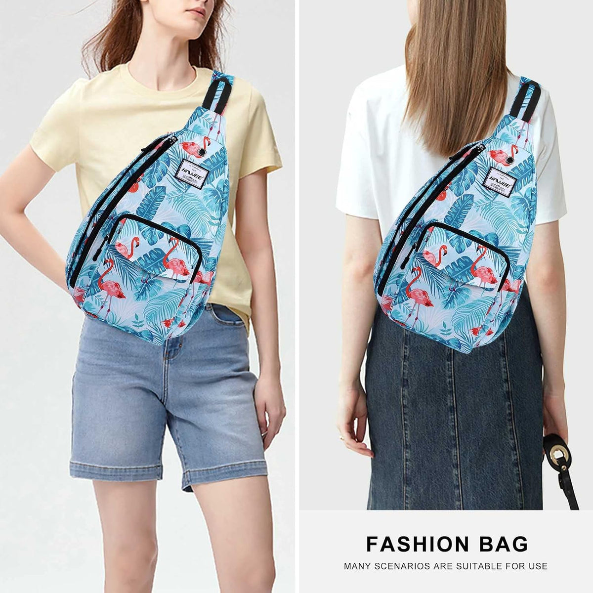 Backpack Sling for Women Anti-Water Crossbody Bag Inclined Adjustable Pack | Casual - Colors B