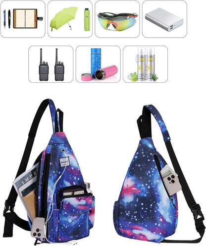 Backpack Sling for Women Anti-Water Crossbody Bag Inclined Adjustable Pack | Casual - Colors B