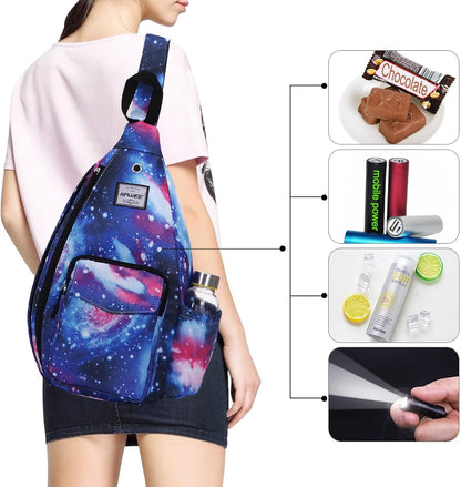 Backpack Sling for Women Anti-Water Crossbody Bag Inclined Adjustable Pack | Casual - Colors B