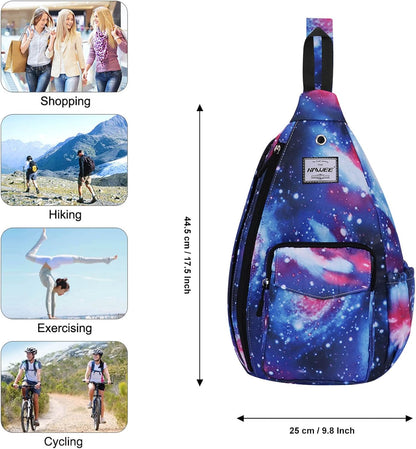 Backpack Sling for Women Anti-Water Crossbody Bag Inclined Adjustable Pack | Casual - Colors B