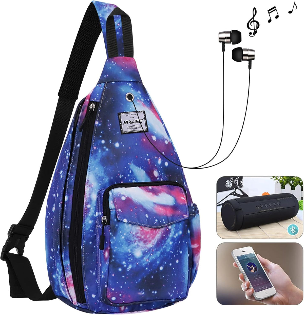 Backpack Sling for Women Anti-Water Crossbody Bag Inclined Adjustable Pack | Casual - Colors B