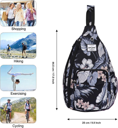 Backpack Sling for Women Anti-Water Crossbody Bag Inclined Adjustable Pack | Casual - Colors B