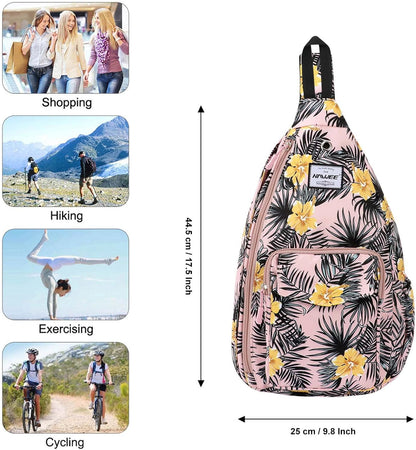 Backpack Sling for Women Anti-Water Crossbody Bag Inclined Adjustable Pack | Casual - Colors B