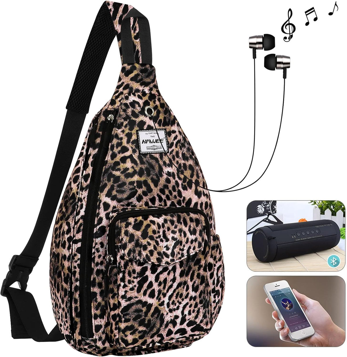 Backpack Sling for Women Anti-Water Crossbody Bag Inclined Adjustable Pack | Casual - Colors B