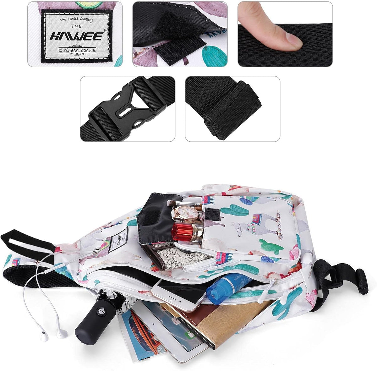 Backpack Sling for Women Anti-Water Crossbody Bag Inclined Adjustable Pack | Casual - Colors B
