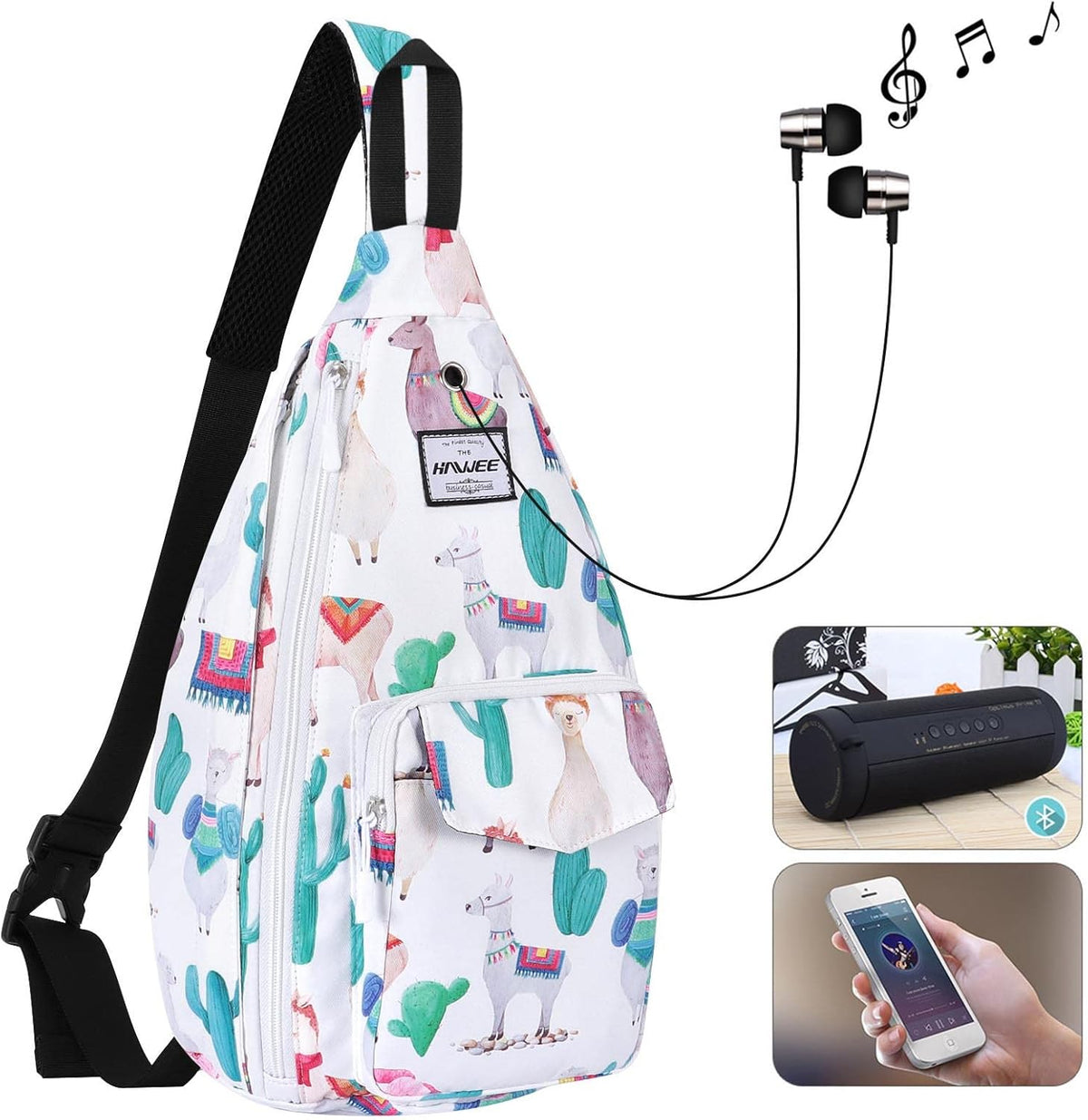 Backpack Sling for Women Anti-Water Crossbody Bag Inclined Adjustable Pack | Casual - Colors B