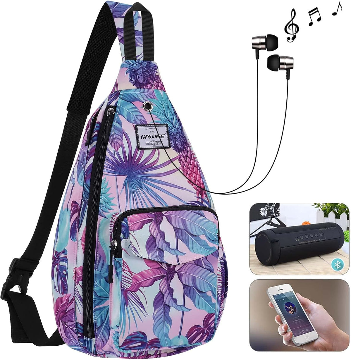 Backpack Sling for Women Anti-Water Crossbody Bag Inclined Adjustable Pack | Casual - Colors B