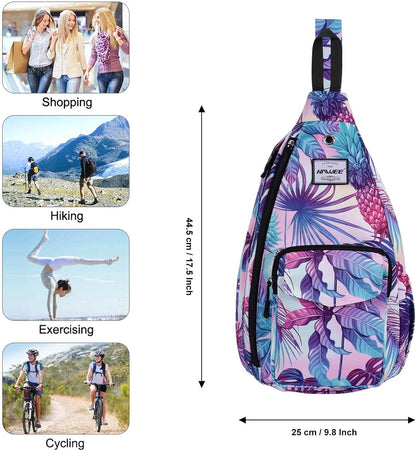Backpack Sling for Women Anti-Water Crossbody Bag Inclined Adjustable Pack | Casual - Colors B