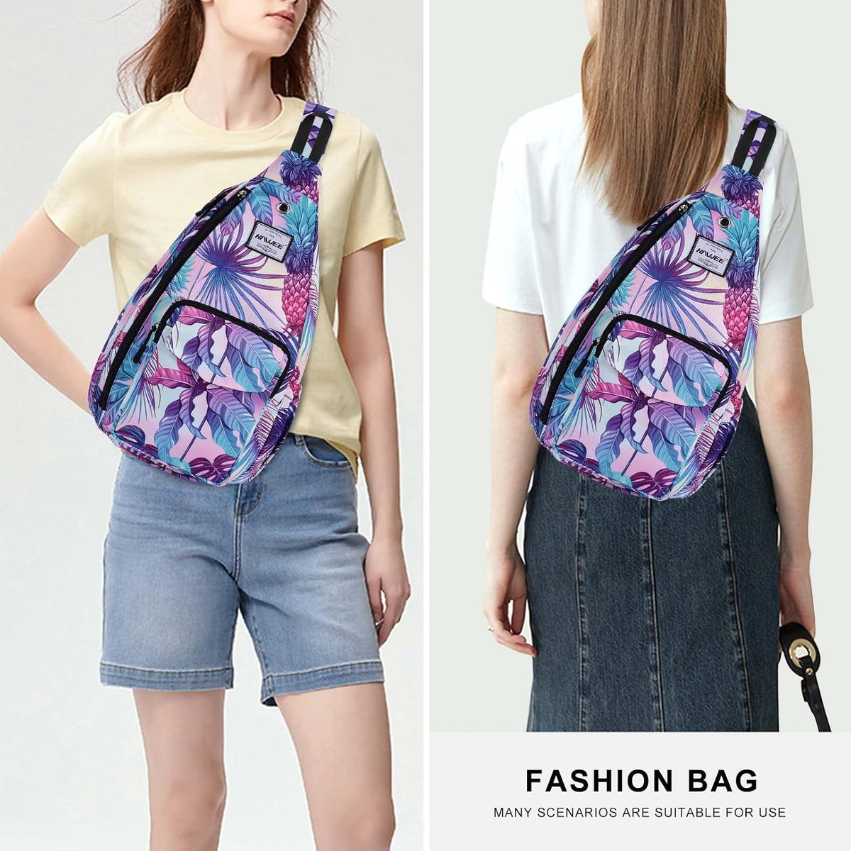 Backpack Sling for Women Anti-Water Crossbody Bag Inclined Adjustable Pack | Casual - Colors B