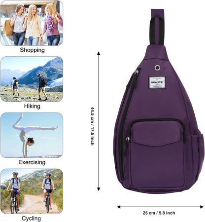 Backpack Sling for Women Anti-Water Crossbody Bag Inclined Adjustable Pack | Casual - Colors B