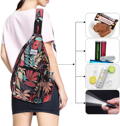Backpack Sling for Women Anti-Water Crossbody Bag Inclined Adjustable Pack | Casual - Colors B