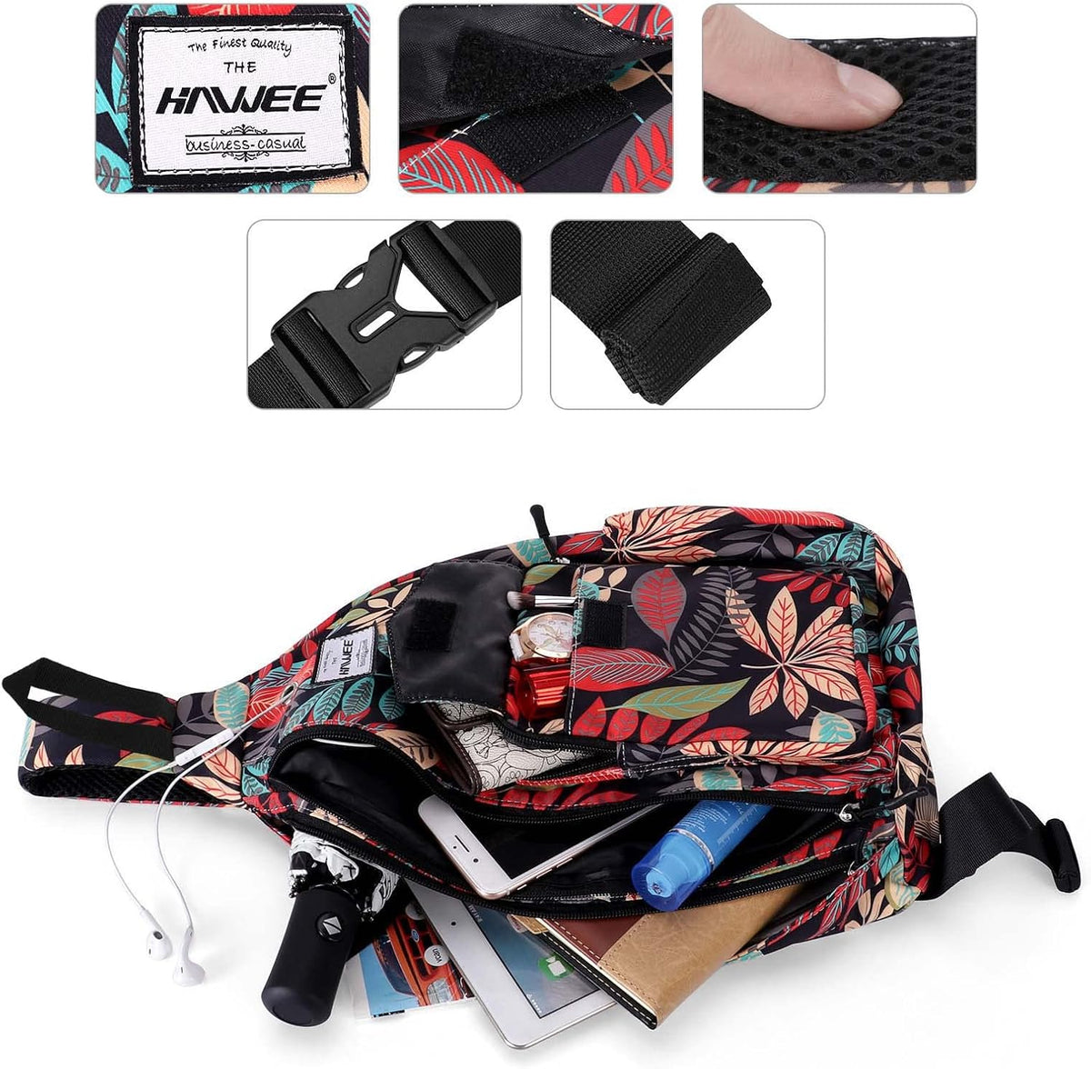 Backpack Sling for Women Anti-Water Crossbody Bag Inclined Adjustable Pack | Casual - Colors B