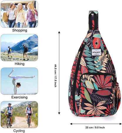 Backpack Sling for Women Anti-Water Crossbody Bag Inclined Adjustable Pack | Casual - Colors B