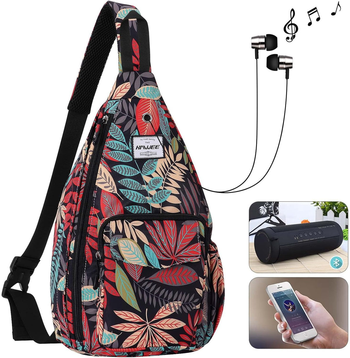 Backpack Sling for Women Anti-Water Crossbody Bag Inclined Adjustable Pack | Casual - Colors B