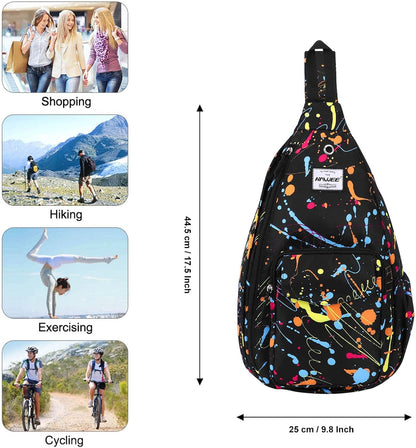Backpack Sling for Women Anti-Water Crossbody Bag Inclined Adjustable Pack | Casual - Colors B