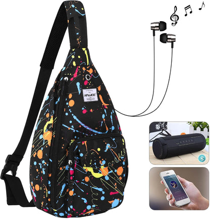 Backpack Sling for Women Anti-Water Crossbody Bag Inclined Adjustable Pack | Casual - Colors B