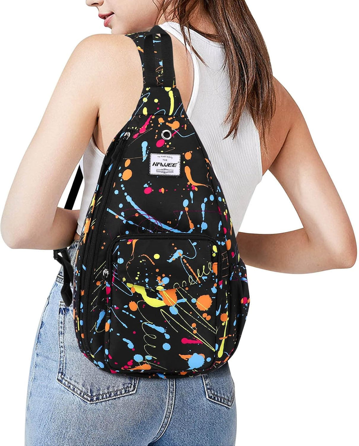 Backpack Sling for Women Anti-Water Crossbody Bag Inclined Adjustable Pack | Casual - Colors B