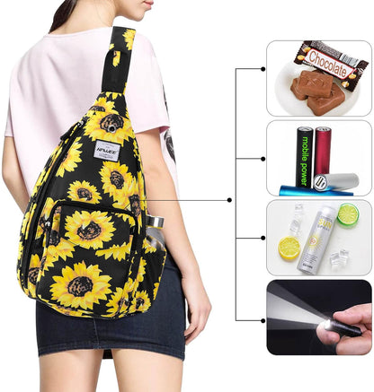 Backpack Sling for Women Anti-Water Crossbody Bag Inclined Adjustable Pack | Casual - Colors B