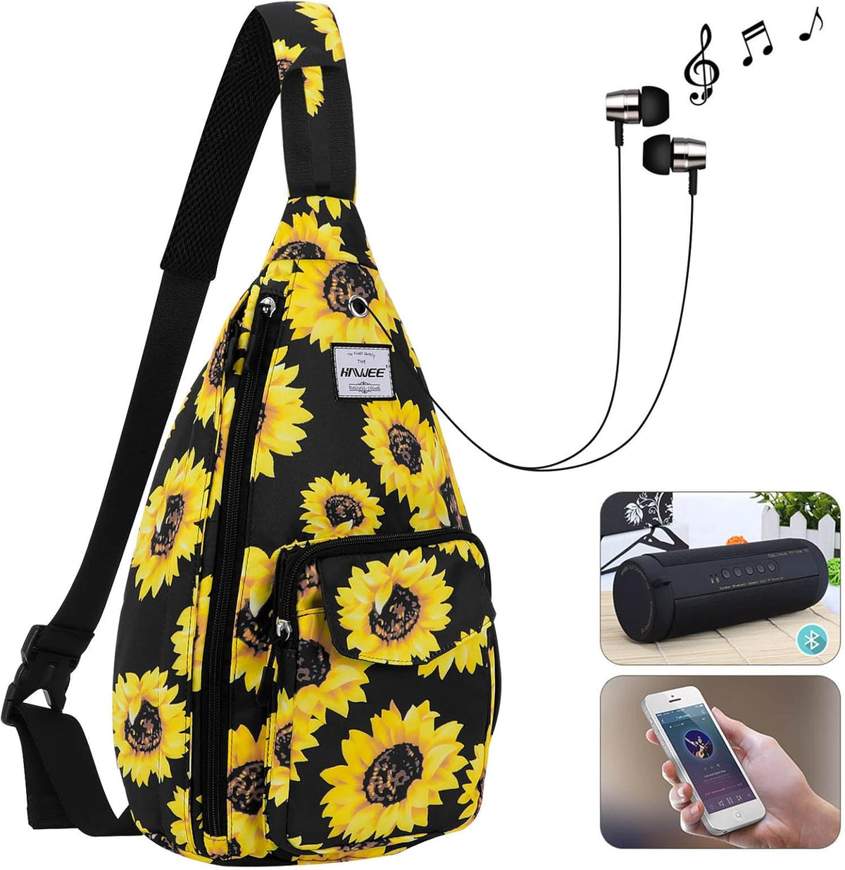 Backpack Sling for Women Anti-Water Crossbody Bag Inclined Adjustable Pack | Casual - Colors B