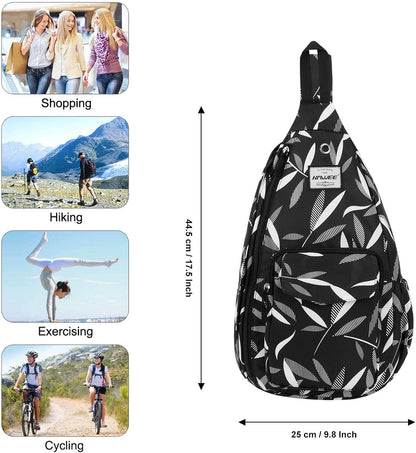 Backpack Sling for Women Anti-Water Crossbody Bag Inclined Adjustable Pack | Casual - Colors B