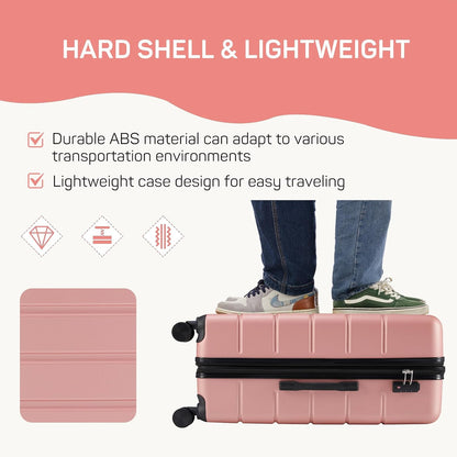 20 Inch Carry-On Luggage, Hard Shell Rolling Suitcase with TSA Lock, Expandable Lightweight Luggage with Spinner Wheels, Black