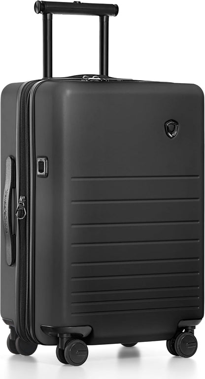 Markham Hardside Expandable Luggage with Double Spinner Wheels, Carry-On 21-Inch Suitcase, TSA Lock, 21-Inch, Green
