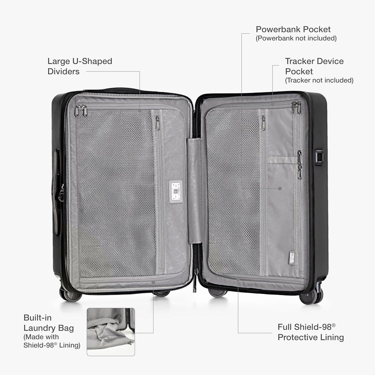 Markham Hardside Expandable Luggage with Double Spinner Wheels, Carry-On 21-Inch Suitcase, TSA Lock, 21-Inch, Green